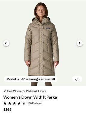 Patagonia Women's Down With It Parka - Seabird grey- large